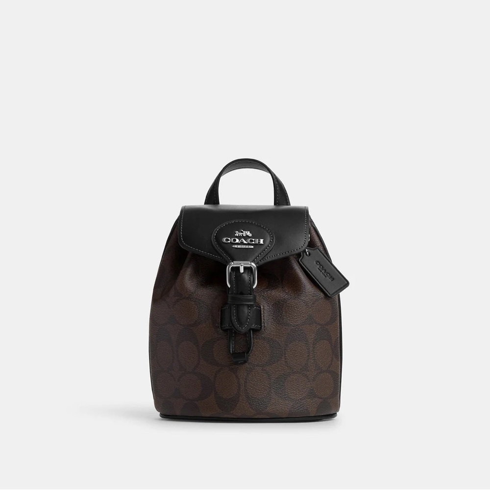 Coach Signature Brown and Black Men's Backpack